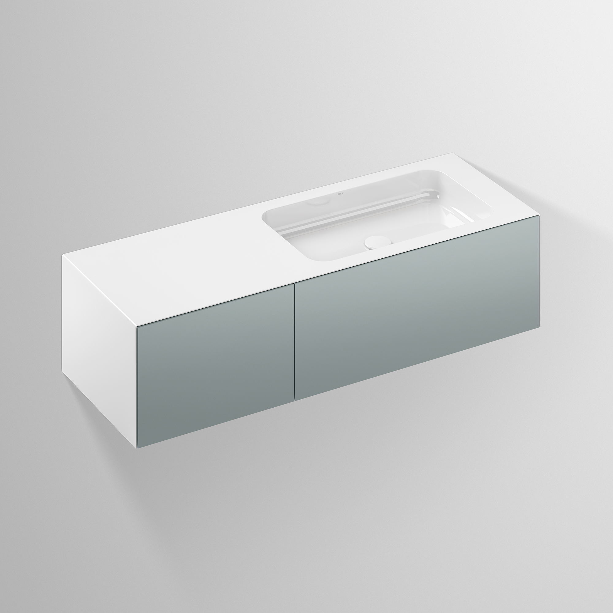 Alape Waschplatz Folio10 5159510 Lack seidenmatt Fossilgrau 5159510000