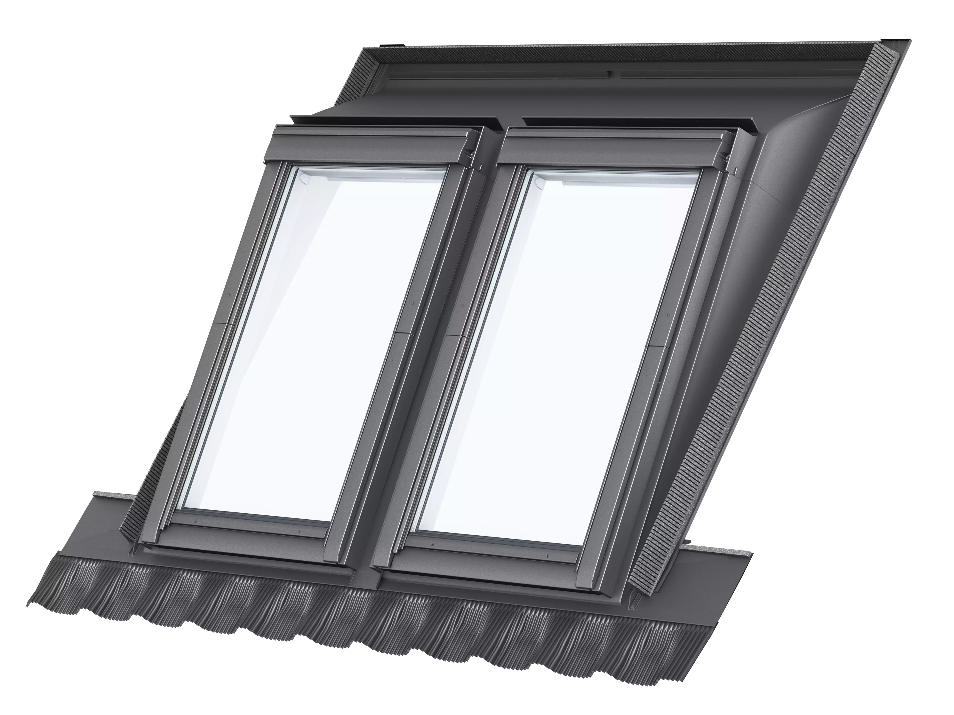 VELUX Kombi-Aufkeilrahmen Ziegel hoch/Welle Alu EAW FK06 6021E