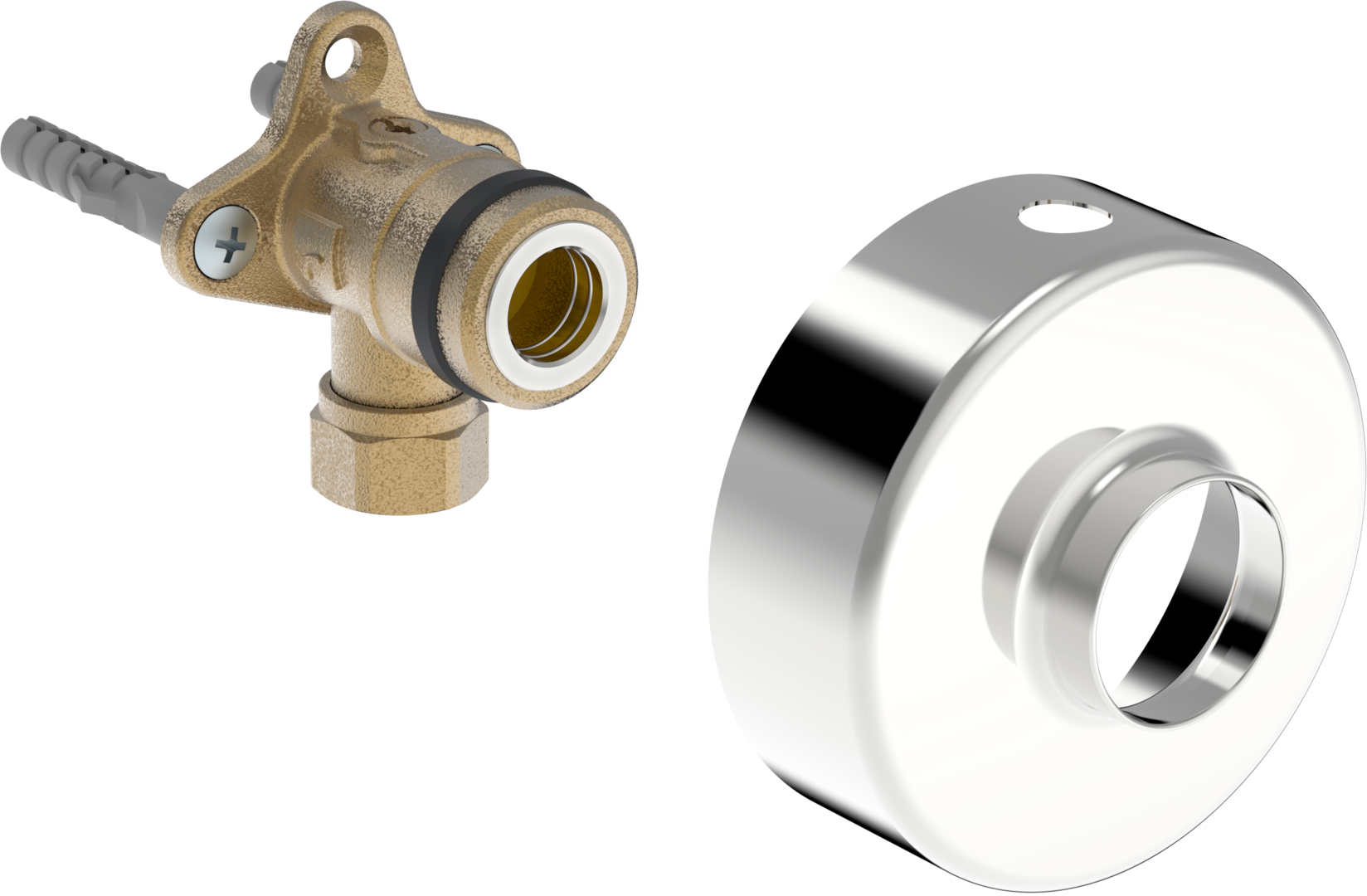 Hansa Winkelkupplung m. Absperrventil, G3/4(1/2)-D12 Oras Group chr 290009