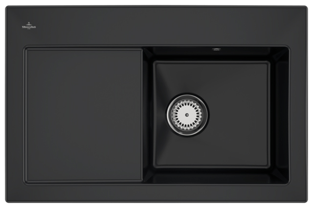 Villeroy Boch EB-SP SuBadewanneay 45 780x510mm Ablgarn. IB re aus Keramik Ebony cplus 671401S5