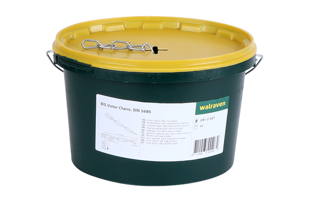 Walraven Knotenkette DIN5686 ev 35x6,0 30m im Eimer s=2,5 0912027
