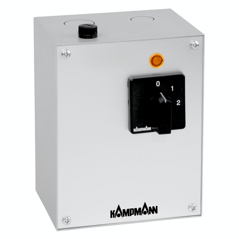 Kampmann 2-Stufen-Drehstromschalter 10 A Typ 30049 m. Raumthermostatanschluss 196000030049 Kampmann 2-Stufen-Drehstromschalter 10 A Typ 30049 m. Raumthermostatanschluss 196000030049