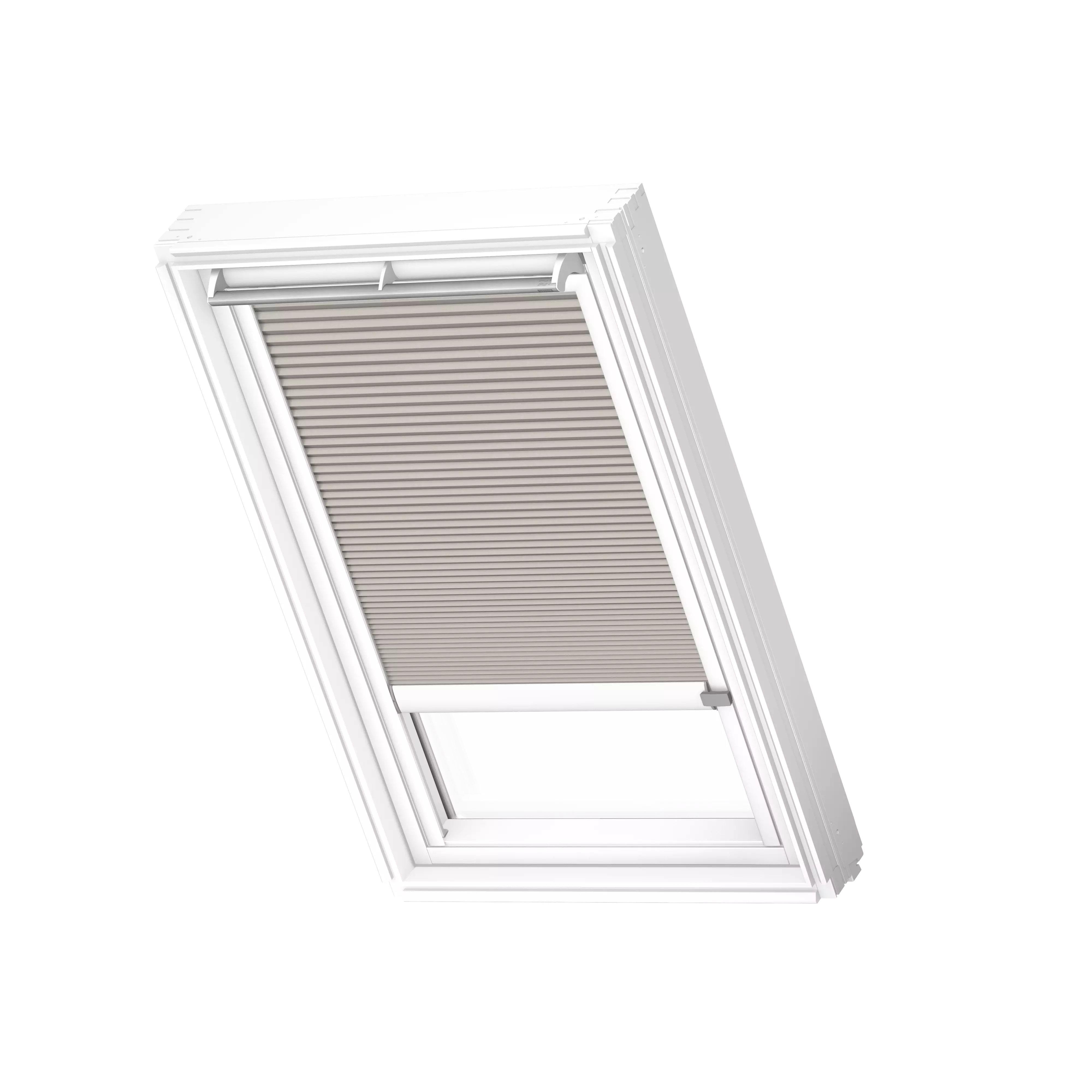 VELUX Wabenplissees elektro Cremegrau, weisse Schiene, Premium FMC MK10 1171KWL VELUX Wabenplissees elektro Cremegrau, weisse Schiene, Premium FMC MK10 1171KWL
