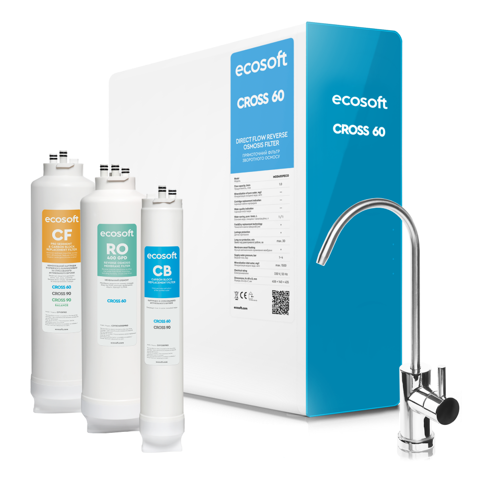 BWT Ecosoft CROSS60 Umkehrosmose Osmose Osmoseanlage Trinkwasser MO3400PECO BWT Ecosoft CROSS60 Umkehrosmose Osmose Osmoseanlage Trinkwasser MO3400PECO