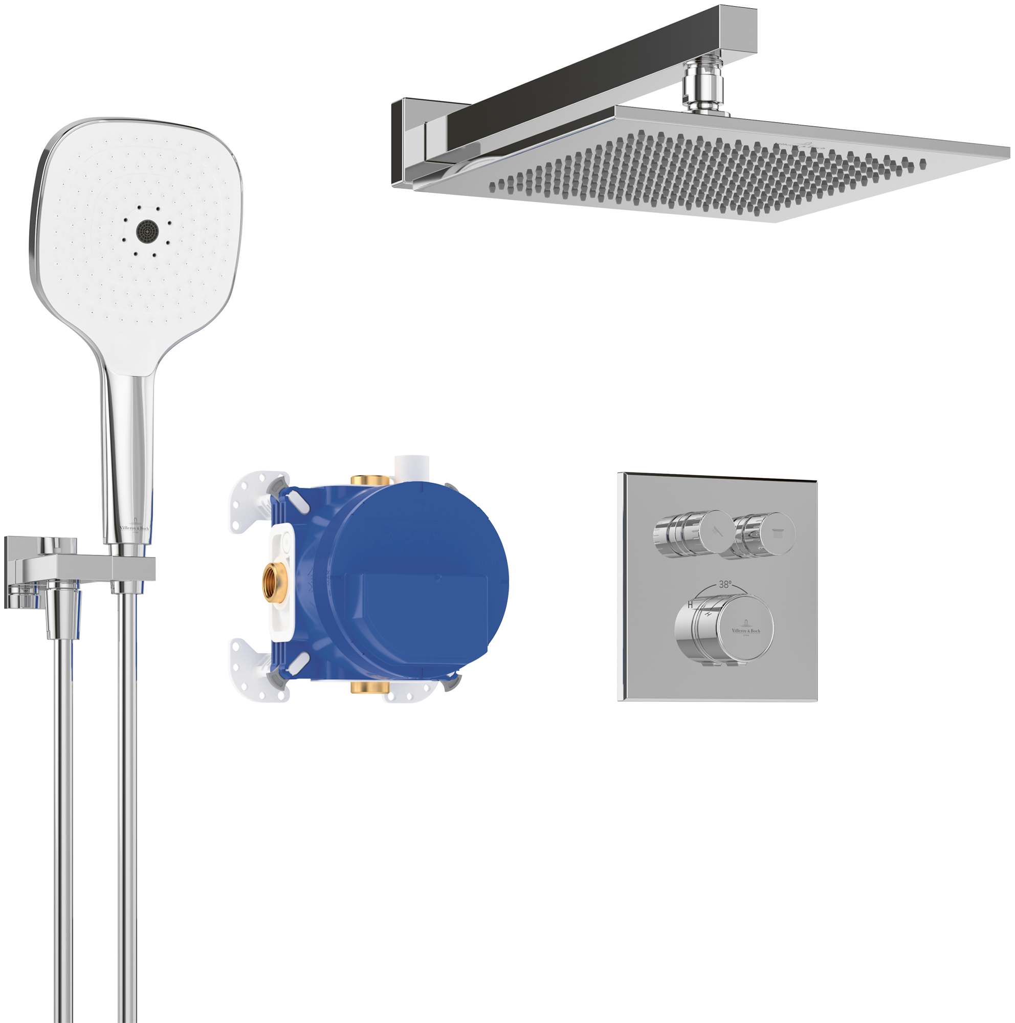 Villeroy Boch Duschsystem Universal Taps+Fittings TVZ000103000 325x586x1221mm Rund Chrom TVZ00010300061 Villeroy Boch Duschsystem Universal Taps+Fittings TVZ000103000 325x586x1221mm Rund Chrom TVZ00010300061