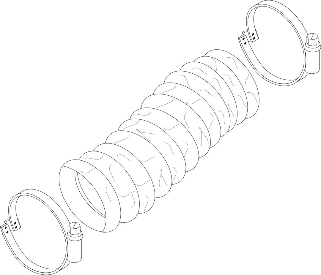 BOSCH Ersatzteil TTNR: 8738803852 Luftschlauch WaBiSanto DN63 L1600 everp BOSCH Ersatzteil TTNR: 8738803852 Luftschlauch WaBiSanto DN63 L1600 everp