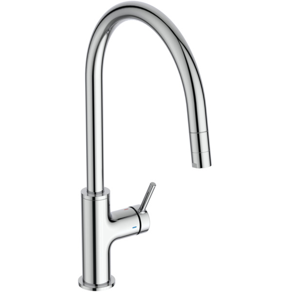 Ideal Standard Kuechenarm. Ceraline Nuovo Ausld.218mm m.heraus.Brause, hoher Auslauf Chrom BE268AA Ideal Standard Kuechenarm. Ceraline Nuovo Ausld.218mm m.heraus.Brause, hoher Auslauf Chrom BE268AA