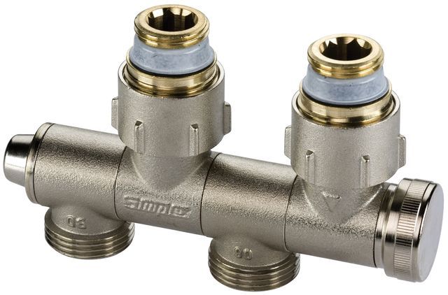 Flamco Uni-Hahnblock Variocon, schwenkbar U1 G3/4i x G3/4a vern. m. Nippel, m.Entl. F10026 Flamco Uni-Hahnblock Variocon, schwenkbar U1 G3/4i x G3/4a vern. m. Nippel, m.Entl. F10026