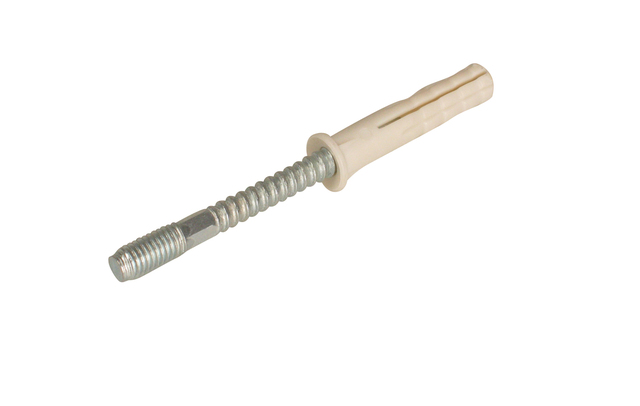 Walraven Einschlagstockschraube ev M8 x 80 inkl. vormont. Duebel aus PA grau 6223808