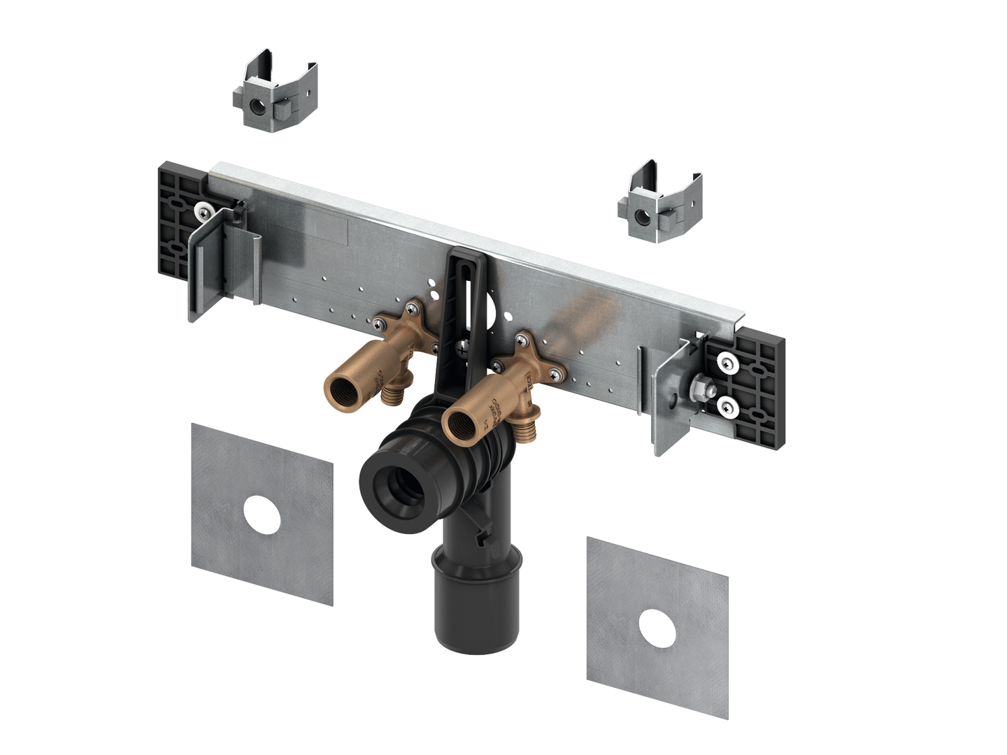 TECEprofil Anschlusseinheit fuer Wascht. inkl. TECElogo-Push WS 20x1/2" Si-Bronze 9020050