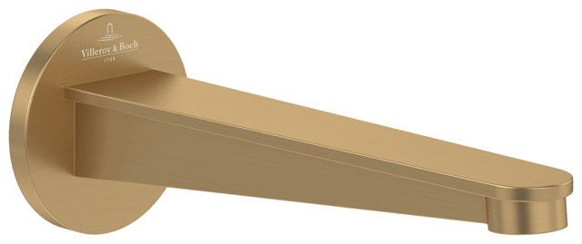 Villeroy Boch Badewannenauslauf Conum 65x189x65mm Rund Brushed Gold TVT12700300076 Villeroy Boch Badewannenauslauf Conum 65x189x65mm Rund Brushed Gold TVT12700300076