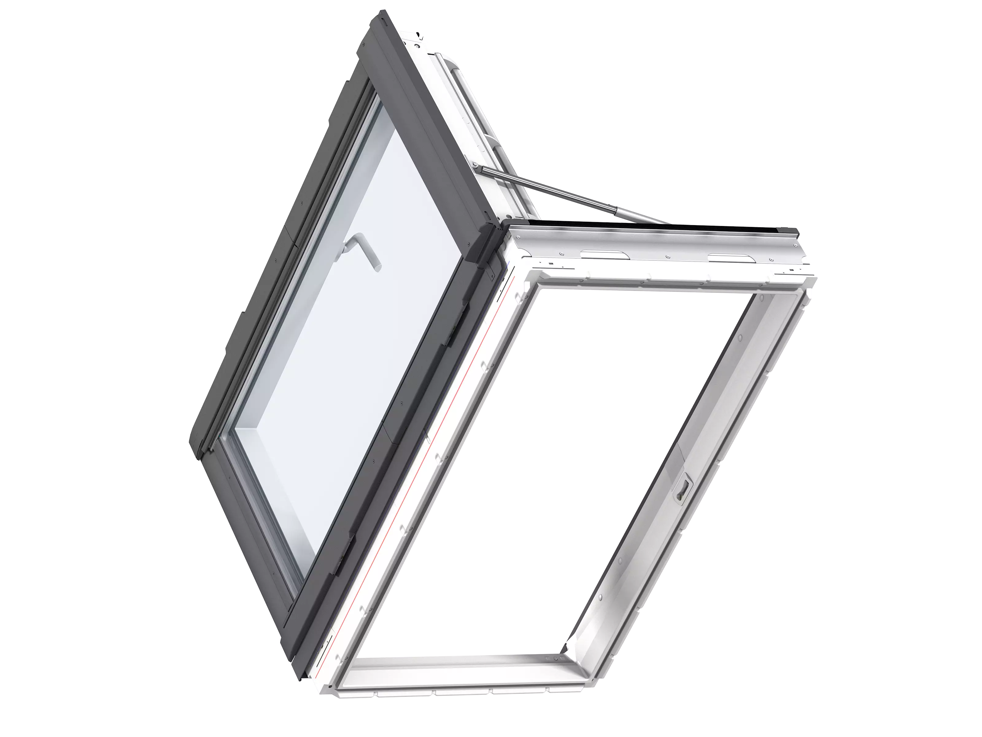 VELUX Wohn- und Ausstiegsfenster ENERGIE, 55x118, Polyur. Alu GXU CK06 0084