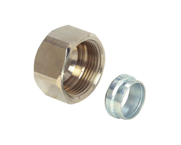 Flamco Verschraubung DN15, Schneidring 15mm ueberwurfmutter M22 x 1,5 M1390201