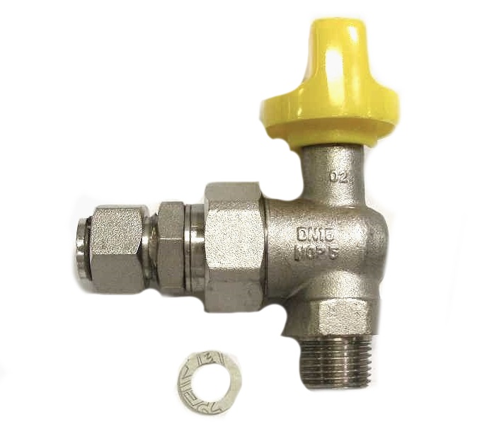 WINDHAGER GASABSPERRHAHN ?"ue.ECK Gasabsperrhahn 1/2" Eckform, mit TAS und 012035