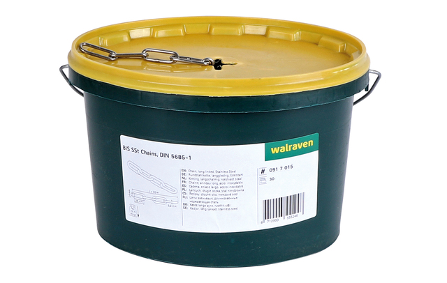 Walraven Kette DIN5685 Edelstahl V2A 26x5,4 30m s=3,0 0917015