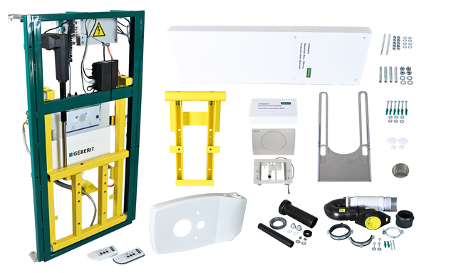 Walraven Vorwandelement Vario WC DeLuxe 30 L elektr. Abl. waagr. f. Dusch-WC 0353606