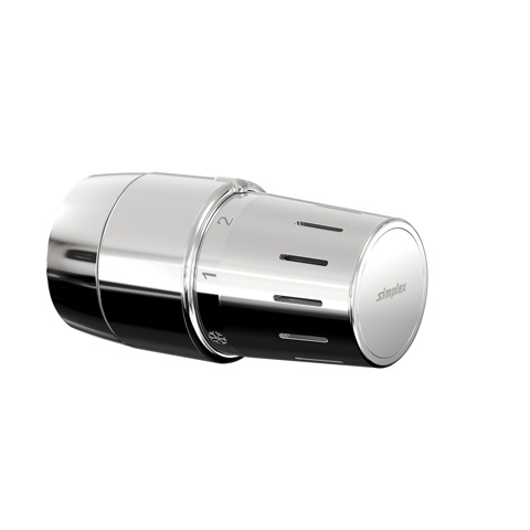 Flamco Standard-Thermostatkopf TC-S3 chrom Klemmanschluss mit Nullstellung F35343