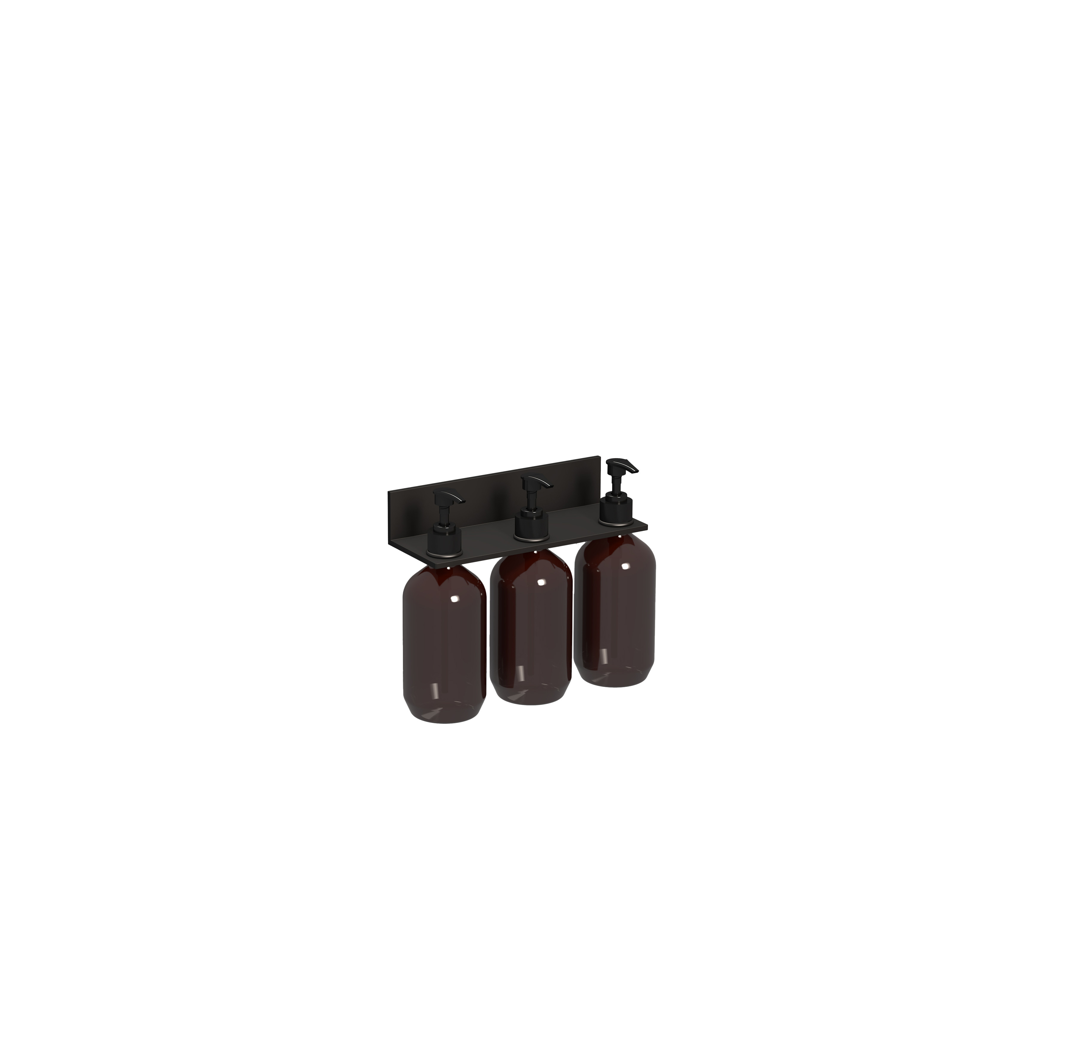 Laufen Ablage ASSIST 257x101 m. 3 Seifenspender schwarz matt H383AS14500001 Laufen Ablage ASSIST 257x101 m. 3 Seifenspender schwarz matt H383AS14500001