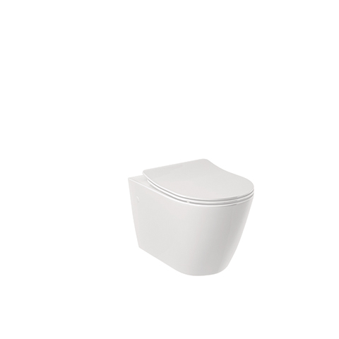 KLUDI RESA R WAND-WC U. WC-SITZ verdeckte Befestigungen Weiss glaenzend 23WCSET43