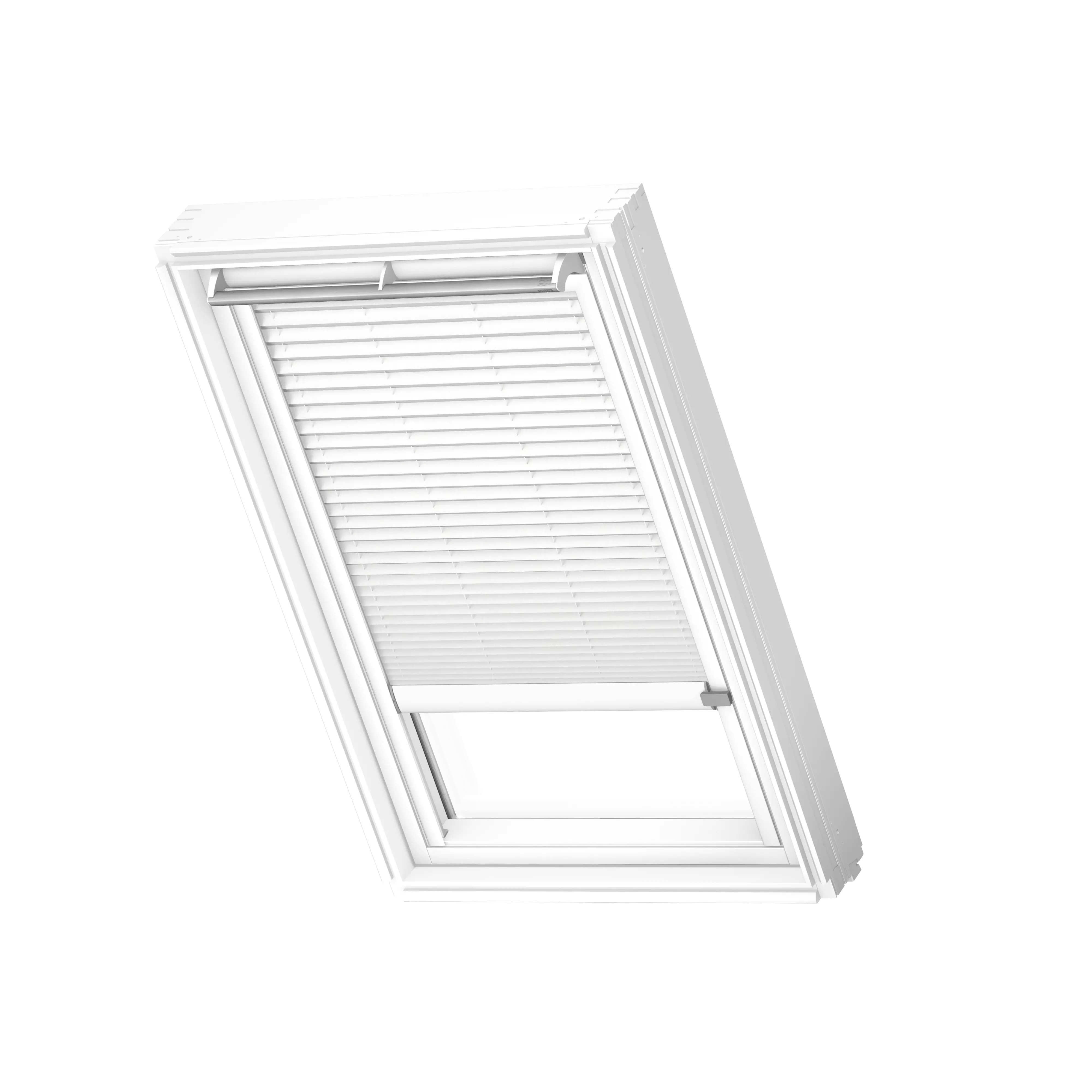 VELUX Plissee elektro Graphit, weisse Schiene, Standard FML U08 1274KWL