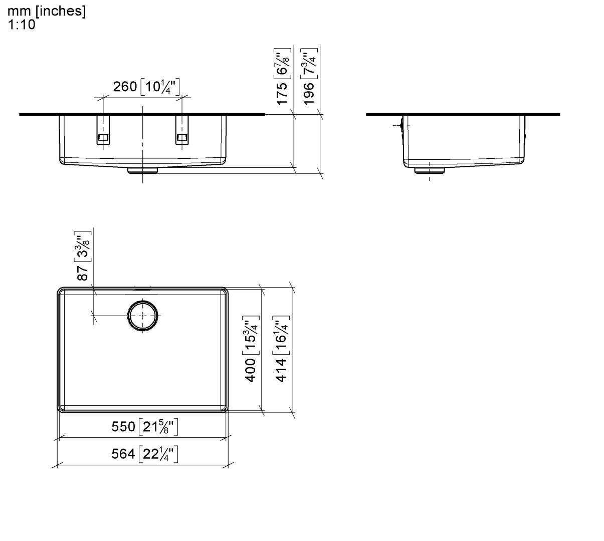 Dornbracht Einzelbecken SERIENNEUTRAL 38551004 Edelstahl gebuerstet 38551004-86 Dornbracht Einzelbecken SERIENNEUTRAL 38551004 Edelstahl gebuerstet 38551004-86