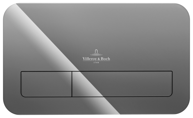 Villeroy Boch WC-Betaetigungsplatte ViConnect 161x269x51,1mm Eckig Glass Glossy Grey 922400RA Villeroy Boch WC-Betaetigungsplatte ViConnect 161x269x51,1mm Eckig Glass Glossy Grey 922400RA