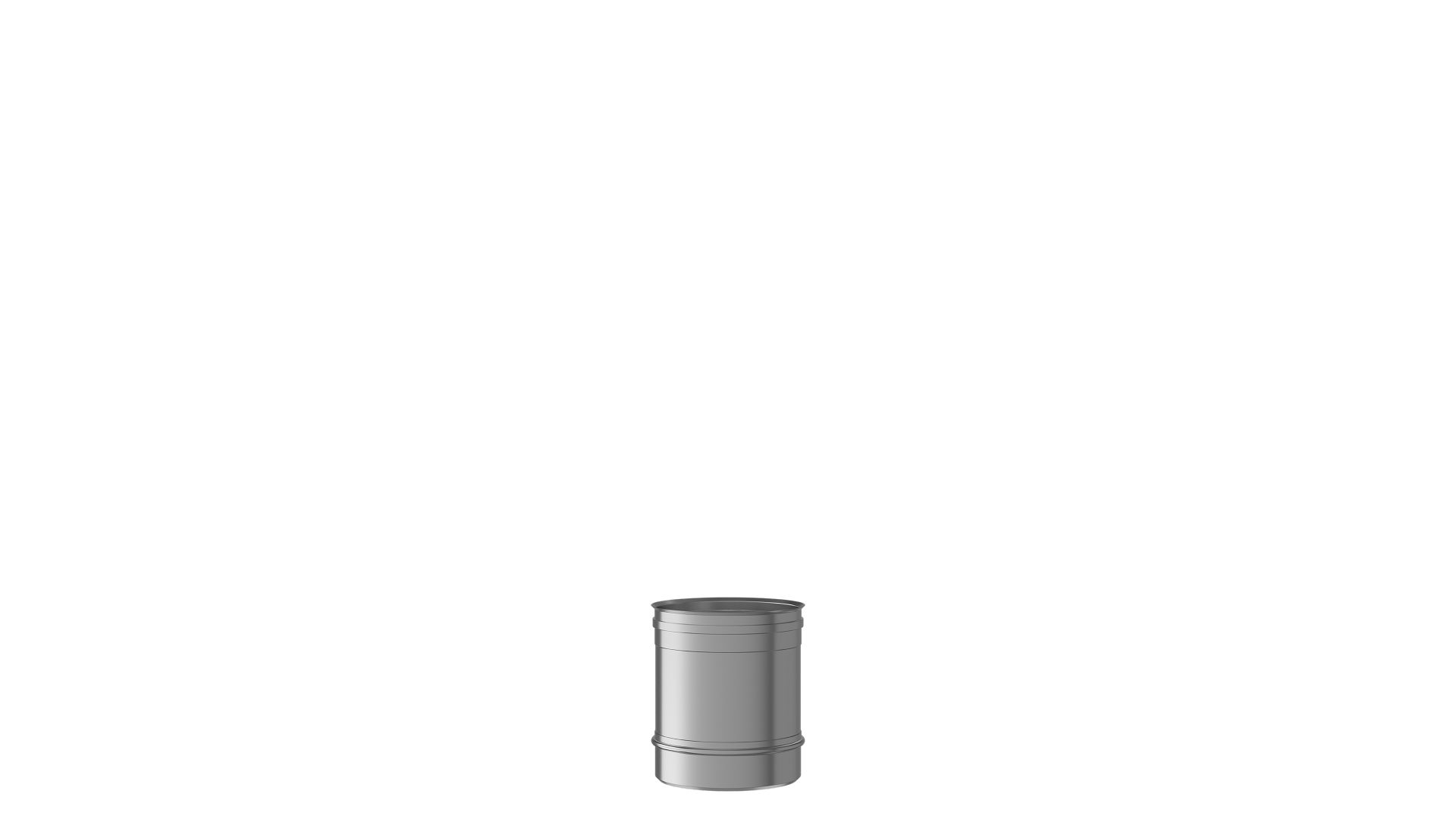 Kermi x-well Rohr L=185mm DN 200, Edelstahl Y2406200006K
