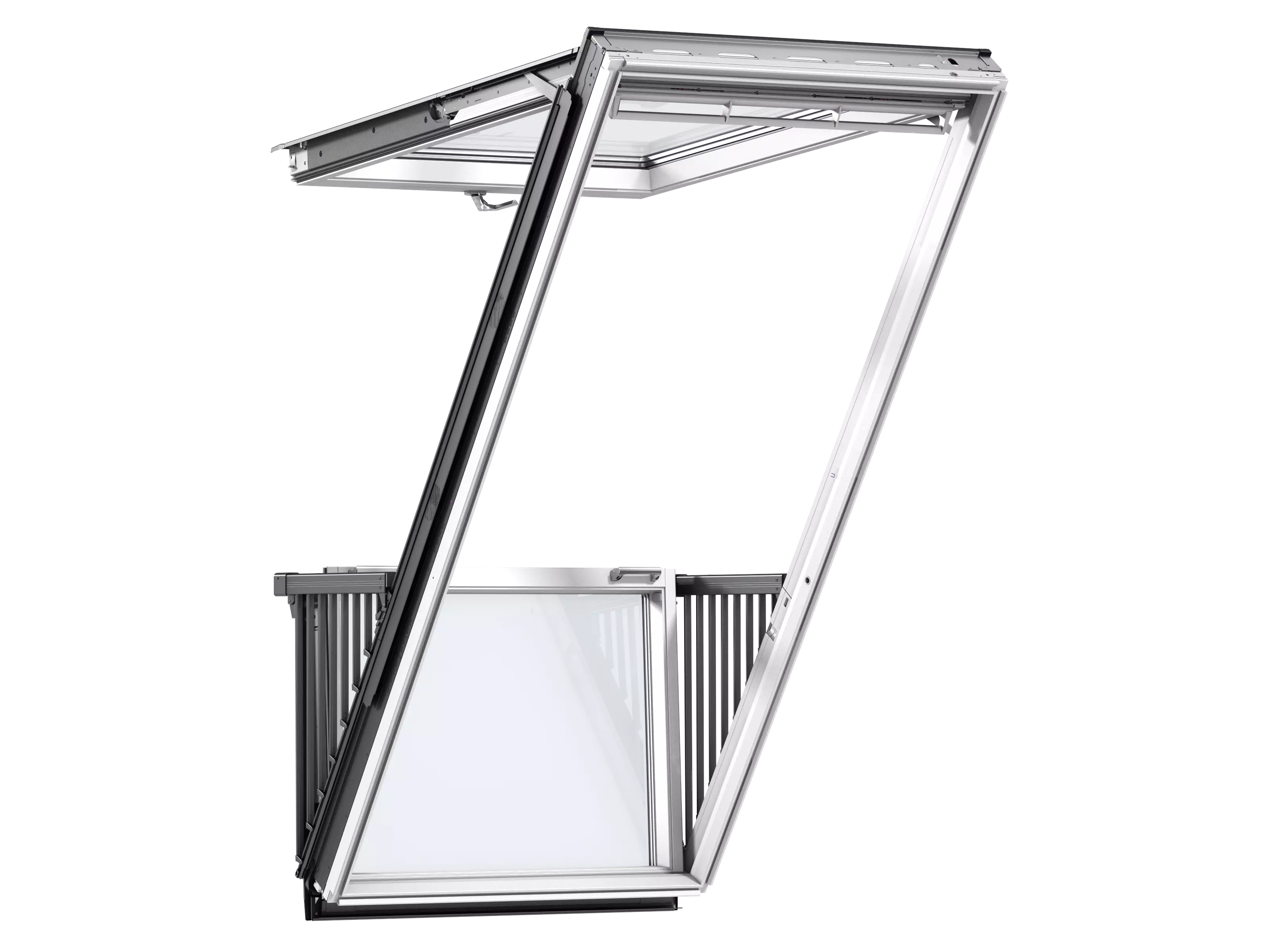 VELUX Dachbalkon weiss lack EN. PLUS Alu 114x252 GDL SK19 2066