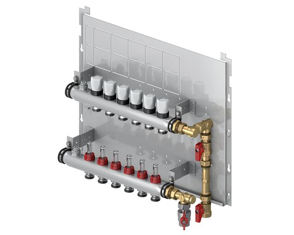 Flamco Fussbodenverteiler 10fach F.WMZ-Einbau Auf Grundplatte 800 X 500, Anschl.Unten M10513.10 Flamco Fussbodenverteiler 10fach F.WMZ-Einbau Auf Grundplatte 800 X 500, Anschl.Unten M10513.10