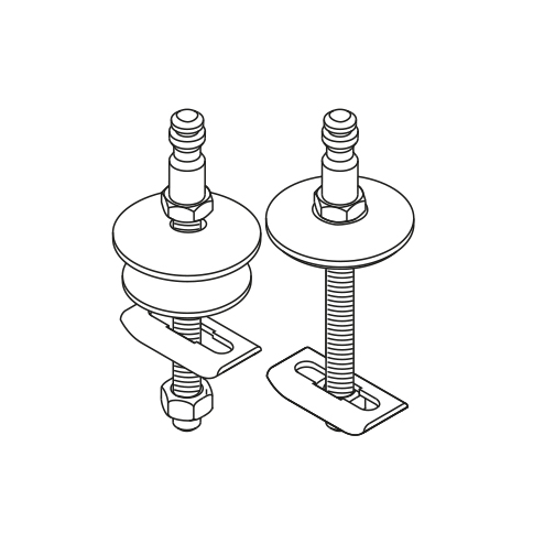 Laufen Befestigung WC-Sitz Pro Universal mit Absenkautomatik f. Sitz H893958 H8939680000001
