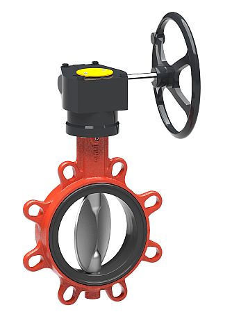 KSB Einklemm-Absperrklappe BOAX-S mit Getriebe MR100 PN16 DN450 42385044 KSB Einklemm-Absperrklappe BOAX-S mit Getriebe MR100 PN16 DN450 42385044