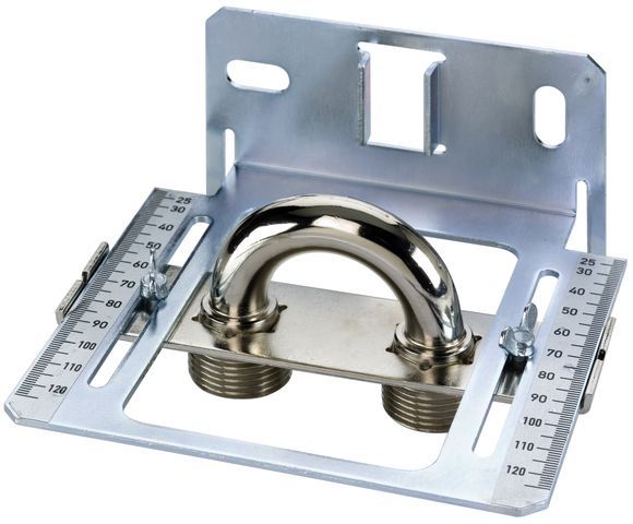 Flamco Montageschablone f. Ventil-Heizkoerper Achsabstand 50 mm, Stahlblech verz. F10039