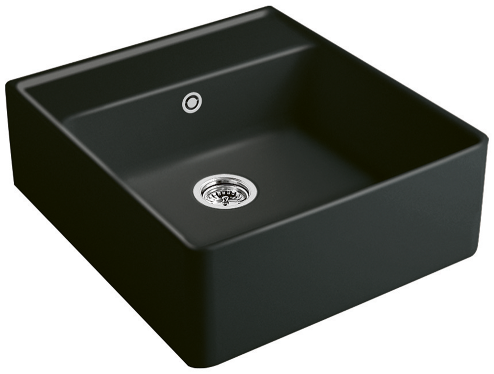 Villeroy Boch Spuelstein 632000 595x630mm re-eckig Pure Black 632000R7 Villeroy Boch Spuelstein 632000 595x630mm re-eckig Pure Black 632000R7