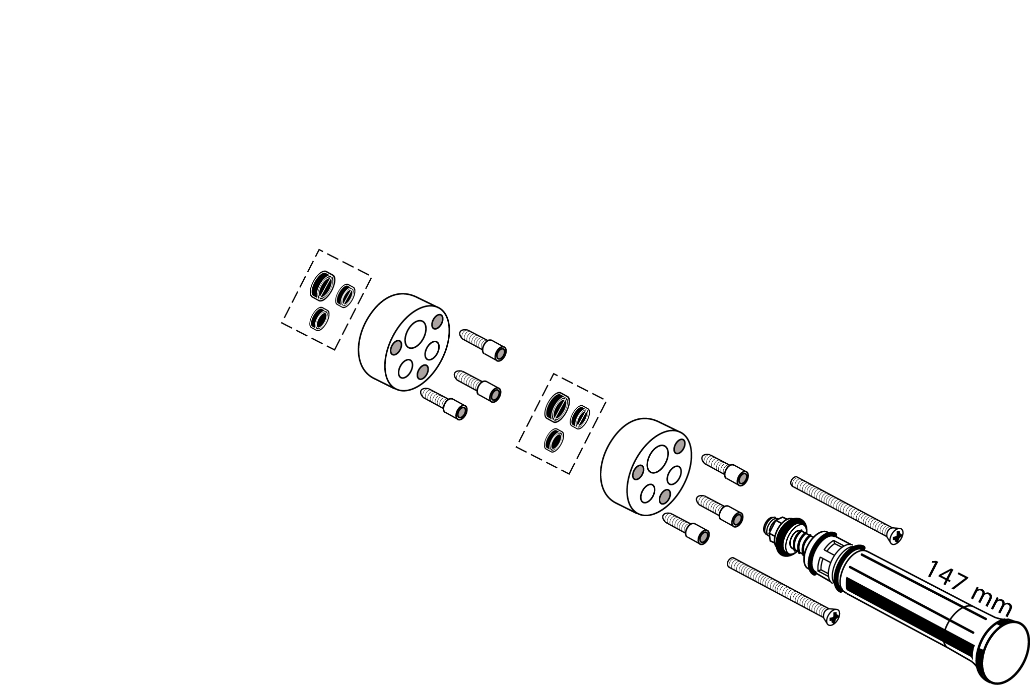 Ideal Standard 3-Loch Verlaengerung 40mm, fuer A3503, Chrom A961461AA Ideal Standard 3-Loch Verlaengerung 40mm, fuer A3503, Chrom A961461AA