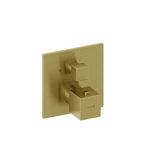KLUDI DECUS UP-Brause-THM.,Feinbau-Set mit Funktionseinheit Brushed Gold 54885N075