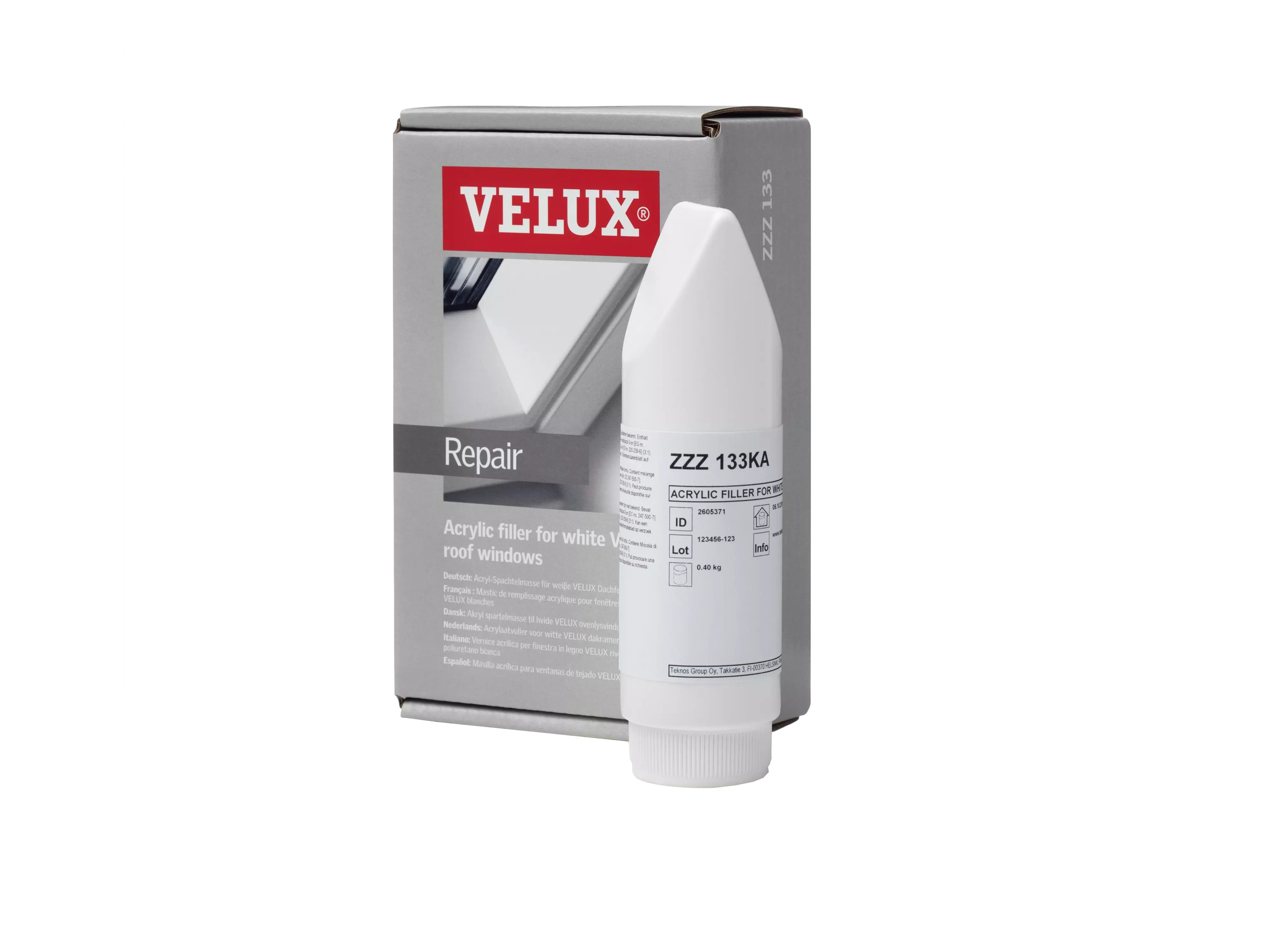 VELUX Acryl-Feinspachtel-Set weiss fuer VELUX Dach-Fenster ZZZ 133KH