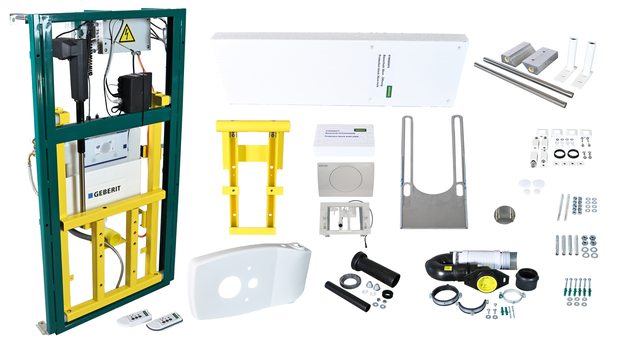 Walraven Vorwandelement Vario WC Care 30 30cm elektr. Ablauf waagr. f. HEWI-Arml. 0353226