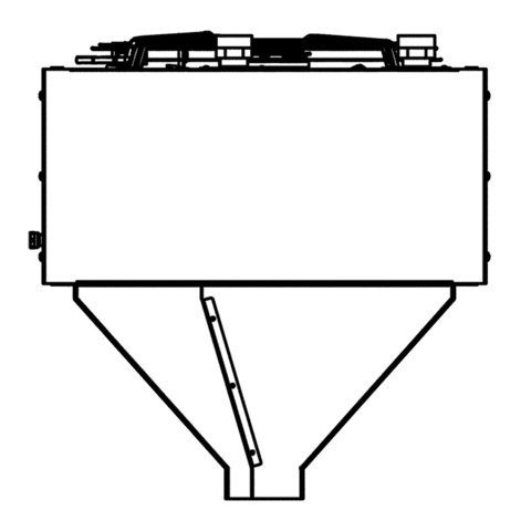 Kampmann Ausblasduese BG:20 T:715 mm mittige Anordnung, lang, ohne Gitter 255000200060