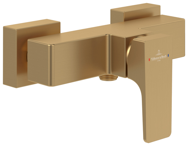 Villeroy Boch Einhebel-Duscharmatur Architectura Square 210x122x112mm Eckig Brushed Gold TVS12500100076 Villeroy Boch Einhebel-Duscharmatur Architectura Square 210x122x112mm Eckig Brushed Gold TVS12500100076