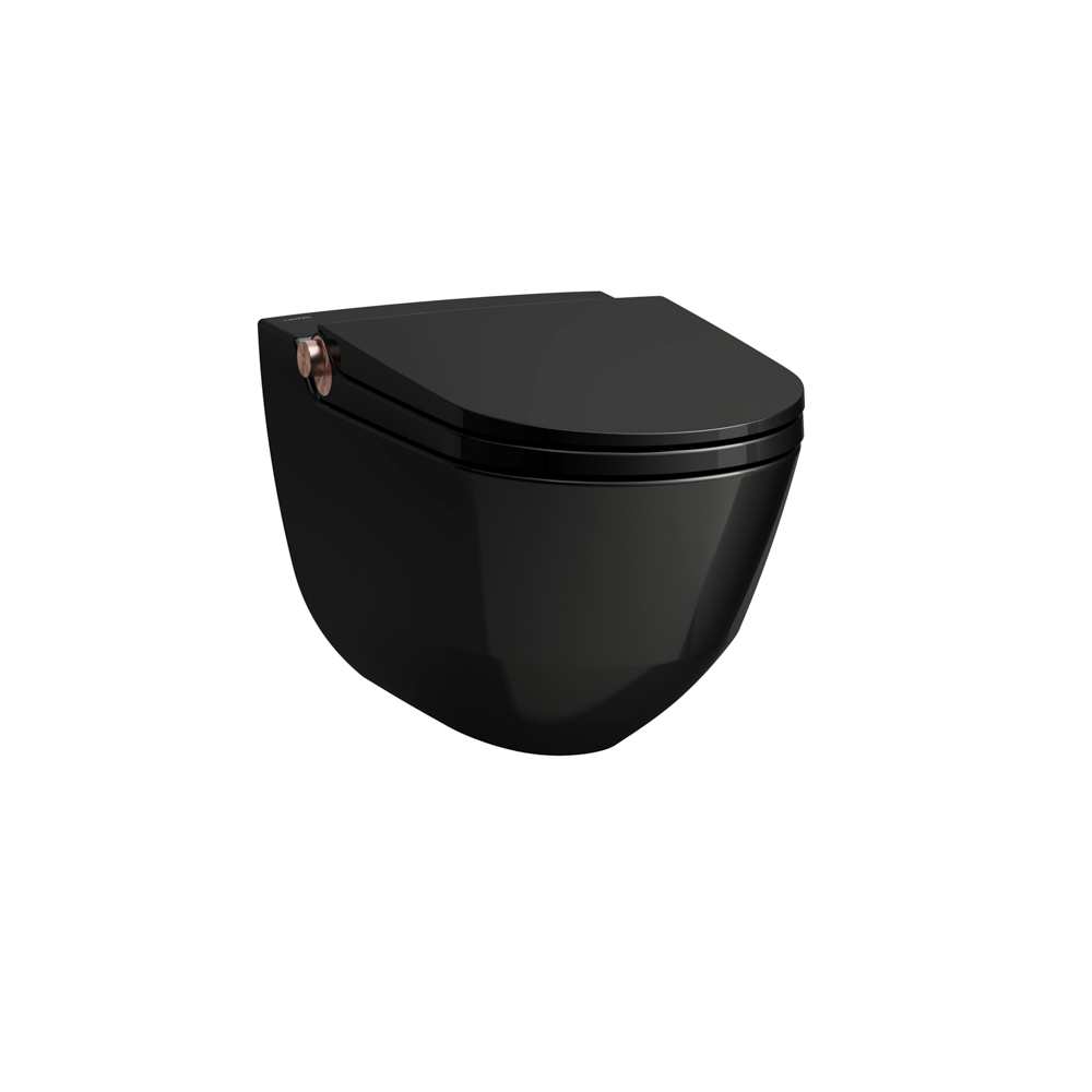 Laufen Dusch-T-WC wandh. RIVA 600x355x405 rim. sch gl m. Controller Rosegold gl H8206910240001