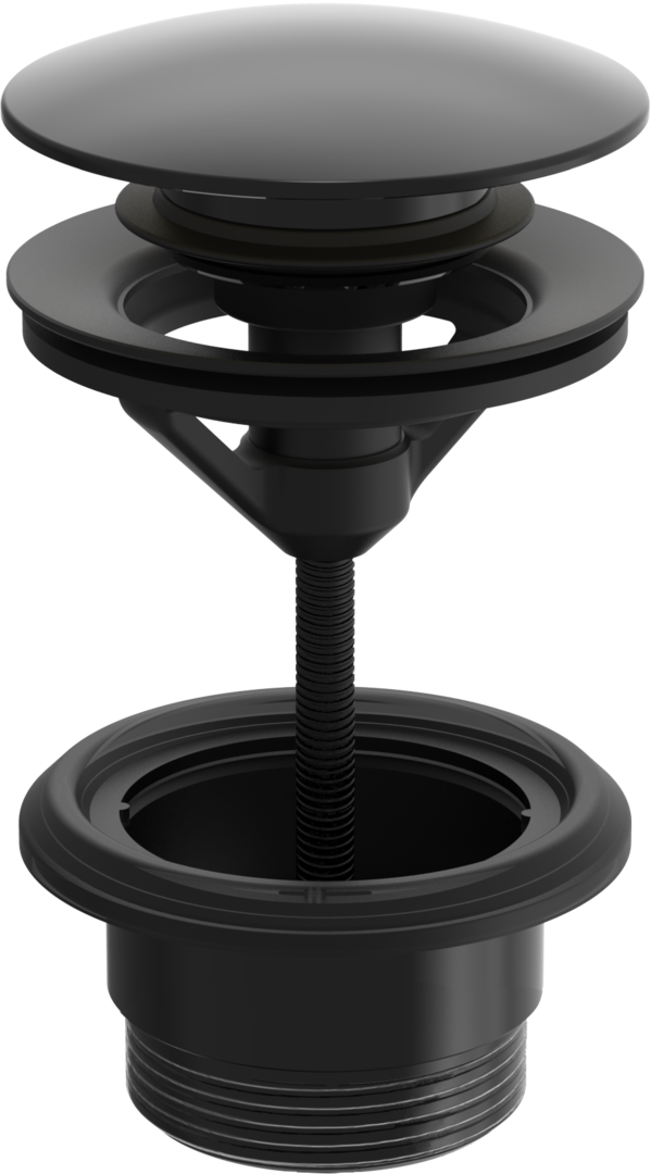 Hansa Ablaufgarnitur Push-Open HANSA 0764 Matt-Schwarz 0764010033 Hansa Ablaufgarnitur Push-Open HANSA 0764 Matt-Schwarz 0764010033