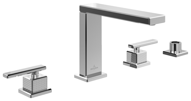 Villeroy Boch Vierloch-Badewannenrandarmatur Mettlach 616x247x170mm Eckig Chrom TVT12600200061 Villeroy Boch Vierloch-Badewannenrandarmatur Mettlach 616x247x170mm Eckig Chrom TVT12600200061