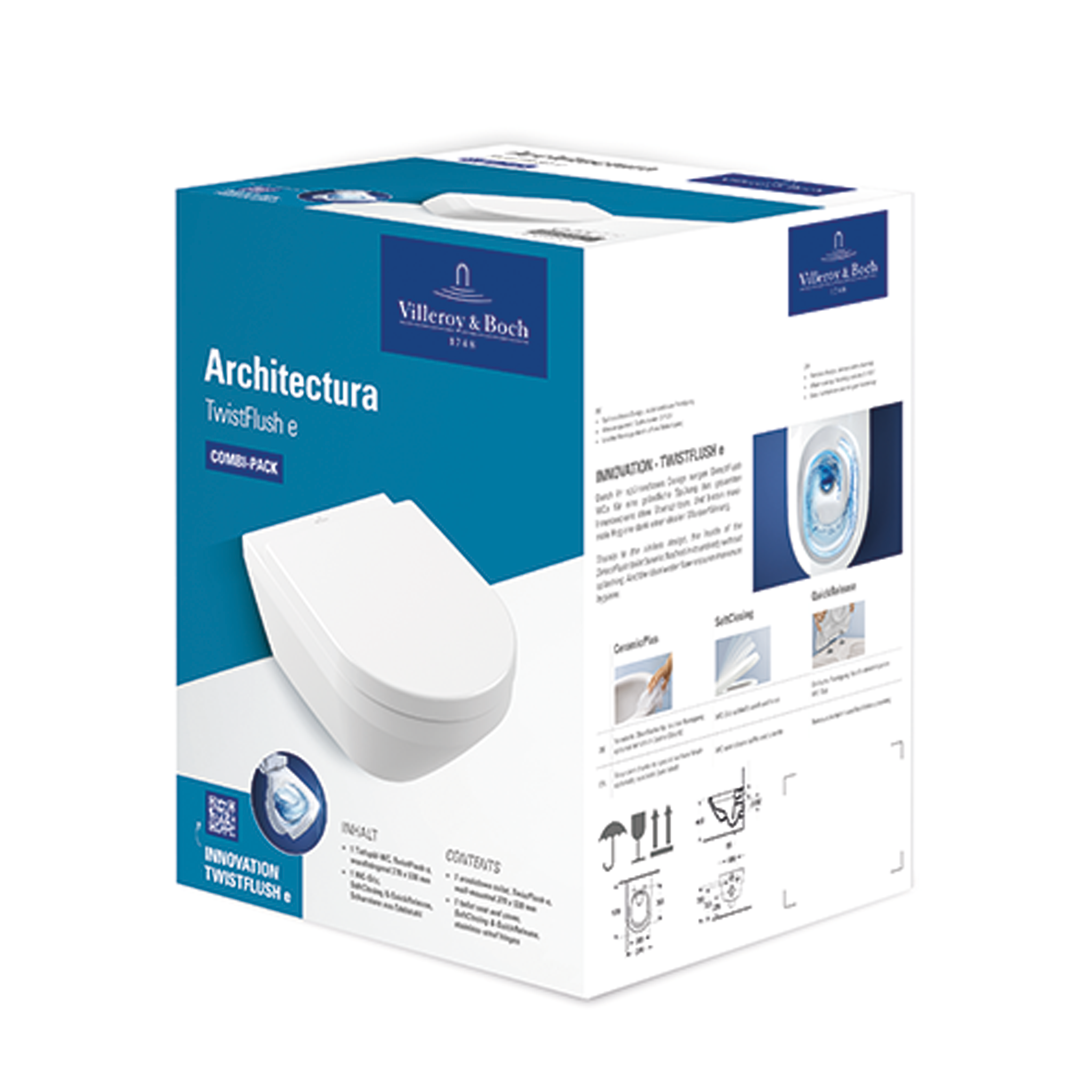 Villeroy Boch Combi-Pack Architectura 4694CL 370x530mm Oval Weiss Alpin 4694CL01 Villeroy Boch Combi-Pack Architectura 4694CL 370x530mm Oval Weiss Alpin 4694CL01