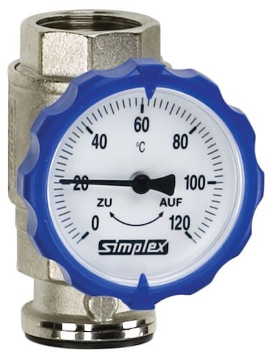 Flamco Pumpen-Rueckl.-Gruppe Thermom.gr. DN25 G1i PN16 MS vern. F10258