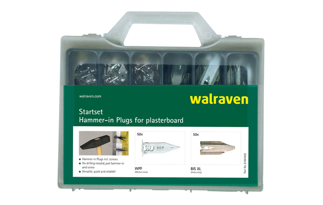Walraven Einschlagduebel Startset 50x 6110234,50x 6114143, fuer Gipskarton 61863002 Walraven Einschlagduebel Startset 50x 6110234,50x 6114143, fuer Gipskarton 61863002