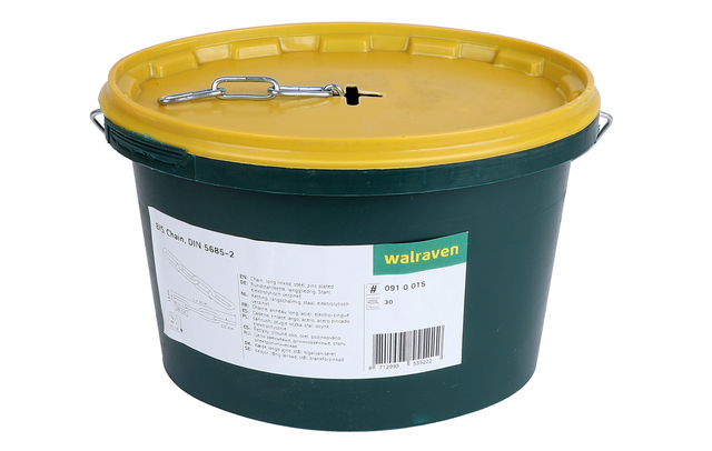 Walraven Rundstahlkette DIN5685-1 ev 26x5,4 30m im Eimer s=3,0 langgliedrig 0910015
