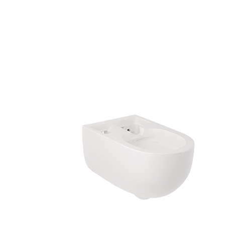 KLUDI CLEANTRONIC Spiralflush-Wand-WC 62,5cm, P-foermiger Abfl. Weiss glaenzend 16WCW0043