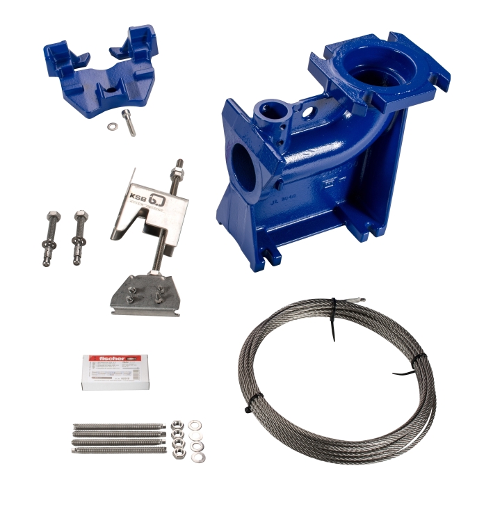 KSB Flanschkruemmer mit Fuss, AmaPorter Seilfuehrung, ET 4,5 m, DN 65 39021025 KSB Flanschkruemmer mit Fuss, AmaPorter Seilfuehrung, ET 4,5 m, DN 65 39021025