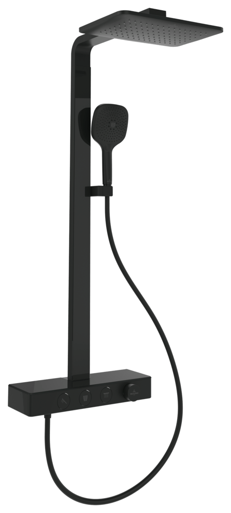 Villeroy Boch Duschsystem Infinity Showers 413,5x561,2x1108,5mm Eckig Matt Black TVS110004000K5