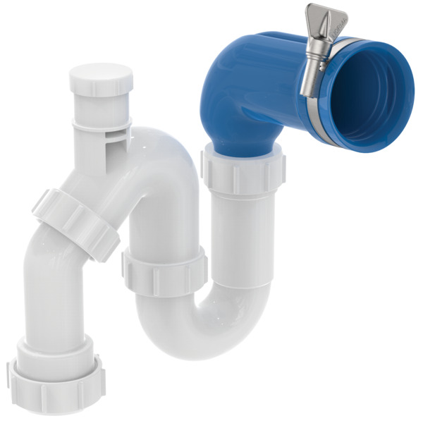 Ideal Standard Ablauf Contour21+, fuer Waschtisch mit Finne, Weiss S038667
